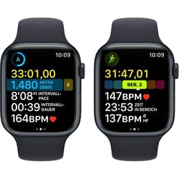 Apple Watch (Series 8) 2023 GPS + Cellular 45 - Aluminium Midnight - Sport band Black