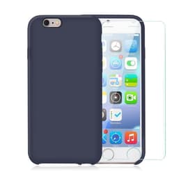 Case iPhone 6 Plus/6S Plus and 2 protective screens - Silicone - Blue