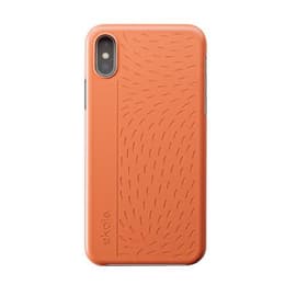 Case iPhone X/Xs - Natural material - Orange