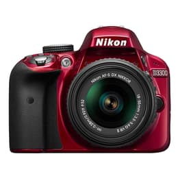 Reflex D3300 - Red + Nikon AF-S DX Nikkor 18-55mm f/3.5-5.6 G VR II f/3.5-5.6