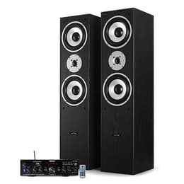 Ltc Audio Pack Enceintes LTC L766-BK Noir Acoustiques Hifi/Home-Cinéma 1000W + Ampli stéréo 2x50W Ecran LCD - USB MP3 SD Bluetooth - FM Speakers -