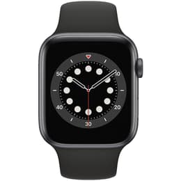 Apple Watch (Series 6) 2020 GPS + Cellular 44 - Titanium Space Gray - Sport loop Black