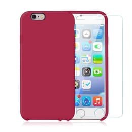 Case iPhone 6 Plus/6S Plus and 2 protective screens - Silicone - Cherry