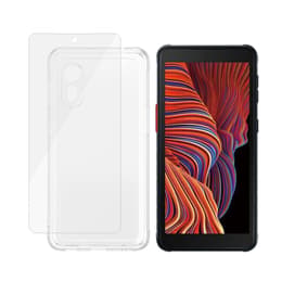 Case Galaxy Xcover 5 and protective screen - Silicone - Transparent
