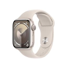 Apple Watch Series 9 (2023) GPS 41 mm - Aluminium Silver - Sport band Starlight