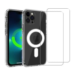 Case iPhone 13 Pro Max and 2 protective screens - TPU - Transparent