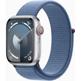 Apple Watch Series 9 (2023) GPS + Cellular 45 mm - Aluminium Silver - Sport loop Blue