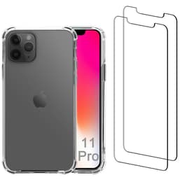 Case iPhone 11 Pro and 2 protective screens - Recycled plastic - Transparent