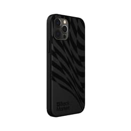 Back Market Case iPhone 12 / iPhone 12 Pro and protective screen - Natural material - Black Wave
