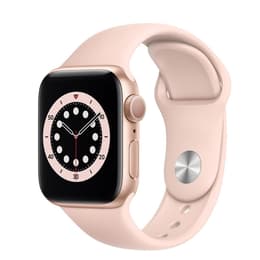 Apple Watch (Series 4) 2018 GPS 44 - Stainless steel Gold - Sport loop Pink