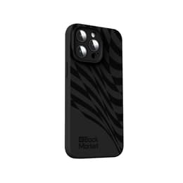 Back Market Case iPhone 16 Pro Max and protective screen - Natural material - Black Wave
