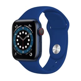 Apple Watch (Series 6) 2020 GPS + Cellular 44 - Aluminium Blue - Sport band Dark blue
