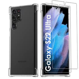 Case Galaxy S22 Ultra 5G and 2 protective screens - Silicone - Transparent