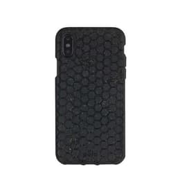 Case iPhone X - Natural material - Black