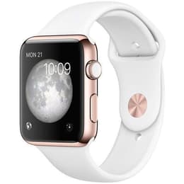 Apple Watch (Series 2) 2016 GPS 42 - Aluminium Gold - Sport loop White