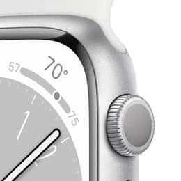 Apple Watch Series 9 (2023) GPS 41 mm - Aluminium Silver - Sport band White