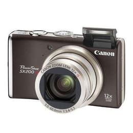 Canon PowerShot SX200 IS Compact 12 - Brown