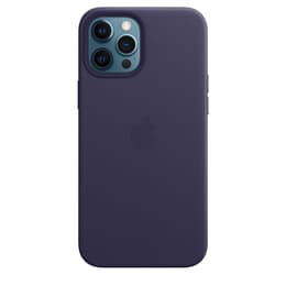Apple Leather case iPhone 12 Pro Max - Magsafe - Leather Deep purple
