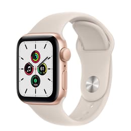 Apple Watch (Series 5) 2019 GPS 44 - Aluminium Gold - Sport band White