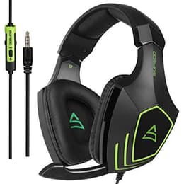 Supsoo G820 noise-Cancelling gaming wired Headphones with microphone - Black/Green