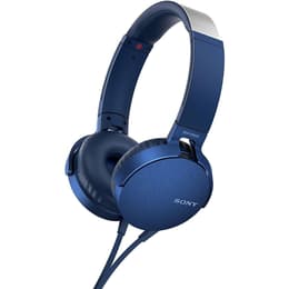 Sony MDR-XB550AP Extra Bass wired Headphones with microphone - Blue