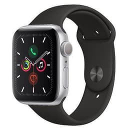 Apple Watch (Series 5) 2019 GPS 44 - Aluminium Silver - Sport loop Black