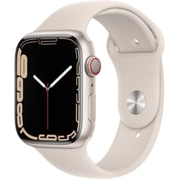 Apple Watch (Series 7) 2021 GPS 45 - Aluminium Starlight - Sport band Starlight