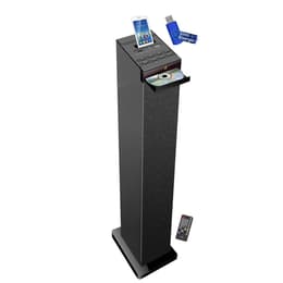 Inovalley Tour de son noire avec lecteur CD, Bluetooth, FM et USB, 60W + télécommande , clé 32Go Inclus Speakers - Black