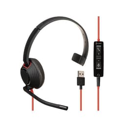 Plantronics Poly Blackwire 5210 Headphones with microphone - Black/Red
