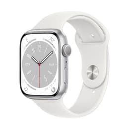 Apple Watch (Series 8) 2022 GPS 45 - Aluminium Silver - Sport band White