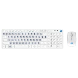 Simpletek Keyboard AZERTY French Wireless Wireless Kit with French FR Stickers