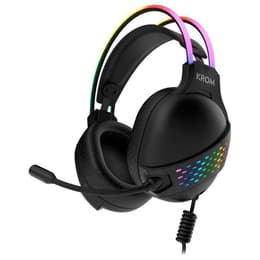 Krom Klaim RGB noise-Cancelling gaming wired Headphones with microphone - Black