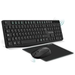 Advance Keyboard AZERTY French Wireless Pack ELITE WIRELESS COMBO - Clavier et Souris Sans Fil + Tapis AZERTY Slim Design