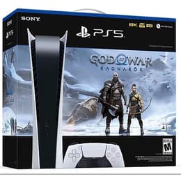 PlayStation 5 Digital Edition 825GB - White + God of War Ragnarok