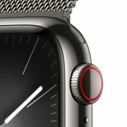 Apple Watch Series 9 (2023) GPS + Cellular 41 mm - Stainless steel Graphite - Milanese loop Black