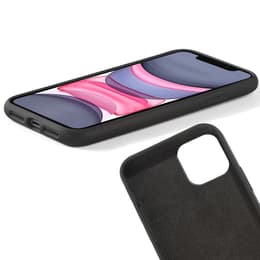 Case iPhone 11 and 2 protective screens - Silicone - Black