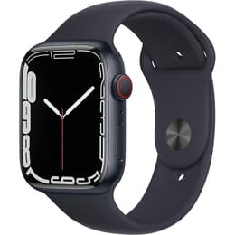 Apple Watch (Series 7) 2020 GPS + Cellular 45 - Aluminium Midnight - Sport band Midnight