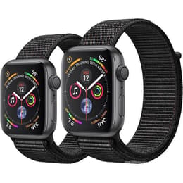 Apple Watch (Series 4) 2018 GPS + Cellular 44 - Aluminium Space Gray - Woven nylon Black