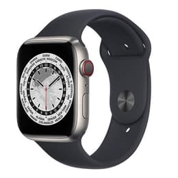 Apple Watch Series 6 (2020) GPS + Cellular 40 mm - Stainless steel Silver - Sport band Black