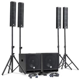 Système Sonorisation Complet 2400W DJ BM SONIC, 4 Enceintes satellites, 2x Méga SUB 38cm USB/Bluetooth, Supports Câbles, Micros PA speakers