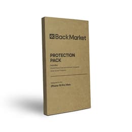 Back Market Case iPhone 15 Pro Max and protective screen - Natural material - Black Wave