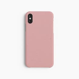 Case iPhone X/XS - Natural material - Pink