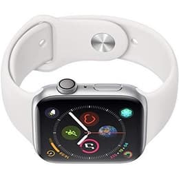 Apple Watch (Series 4) 2018 GPS + Cellular 44 - Stainless steel Silver - Sport loop White