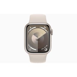 Apple Watch Series 9 (2023) GPS + Cellular 41 mm - Aluminium Starlight - Sport band Starlight
