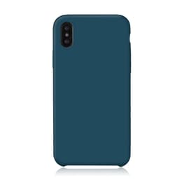 Case iPhone X/XS and 2 protective screens - Silicone - Teal