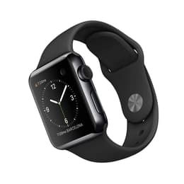 Apple Watch (Series 2) 2016 GPS 42 - Stainless steel Space Gray - Sport loop Black