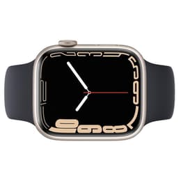 Apple Watch (Series 7) 2021 GPS 45 - Aluminium Starlight - Sport band Black