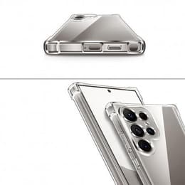 Case Galaxy S24 Ultra and 2 protective screens - TPU - Transparent
