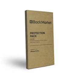 Back Market Case iPhone 15 Pro and protective screen - Natural material - Black Wave