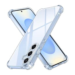Case Galaxy S25 and 2 protective screens - TPU - Transparent